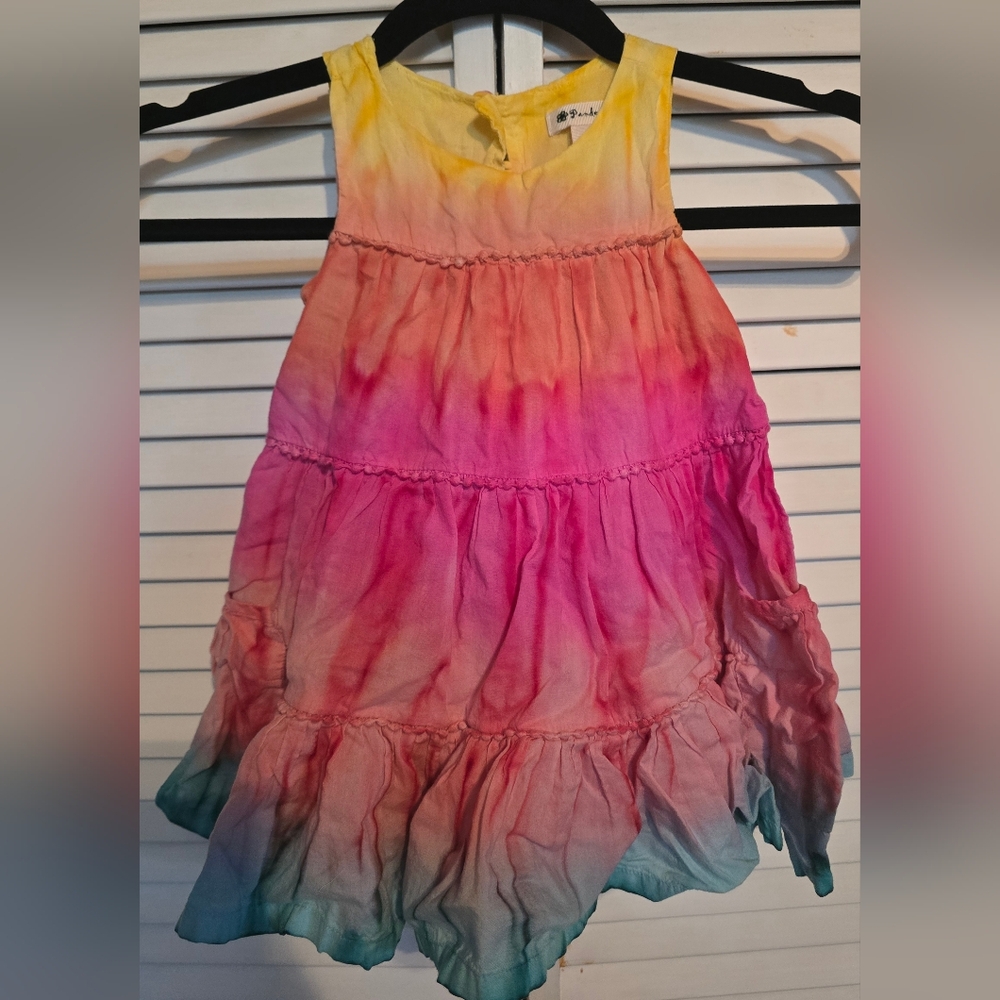 Vibrant Tie-Dye Summer Kids Dress Size 24 Month